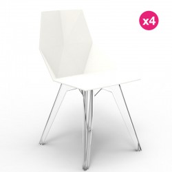 Set of 4 chairs FAZ Vondom white