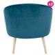 Un sacco di 2 velluto blu e legno sair KosyForm sedie