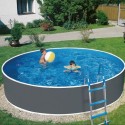 Piscina Azuro Round Graphite-white 460x120 con filtro a sabbia