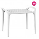 Lot de 4 Tables basses Vondom Ibiza blanc Milos