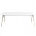 Mesa Vondom Faz Bandeja de Madeira 200x100 Carvalho Branco e Pés
