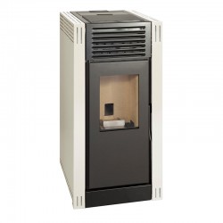 Pellet Stove Escalor de 7Kw White Pearl Narel