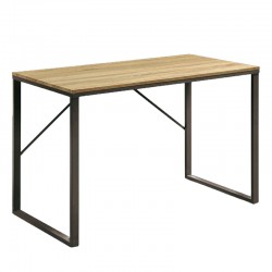 Rechthoekig bureau 120x60 licht hout en zwart metaal KosyForm
