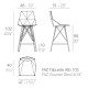 2-Pack high stool FAZ Vondom ecru and metal with armrests