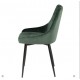 Lot de 2 Chaises Repas Velours Vert avec Piétement Métal Noir Kari KosyForm