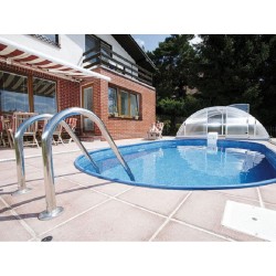 Piscina Oval Ibiza Azuro 800x416 H120 com Filtro de Areia