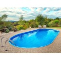Ovaal zwembad Ibiza Azuro 900x500 H150 blauwe voering