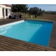 Piscine Bois Sunwater 550x300 H140cm Liner bleu Ubbink