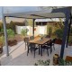 Pergola Bioclimatic aluminium anthracite 10.80 m2 and roof with oval blades Habrita