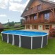 Piscine hors sol TOI Ibiza ovale 730x366x132 avec kit complet anthracite