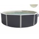 Piscine hors sol TOI Magnum ronde 350x132 avec kit complet Anthracite