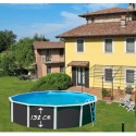Piscina elevada TOI Magnum redonda 350x132 Antracita con escalera de seguridad