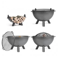 Brasero de jardín Kongo Cook King Premium 85cm con 4 accesorios