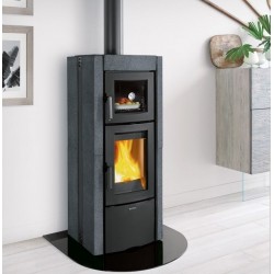 Holzofen mit Backofen Nordica Extraflame Ester Evo 9,5kW Naturstein