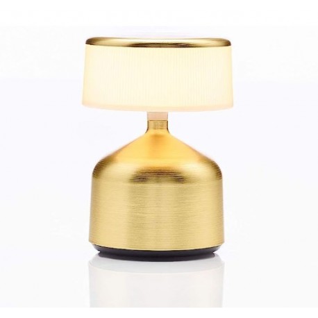 Luminaire de Table Imagilights Led Demoiselle Small Cylindre Sable Gold