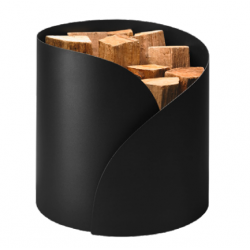 Log rack Frosted Black Petal Nineteen Design