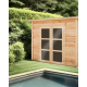 Abri Poolhouse madriers 28mm Bahia Habrita 10m2