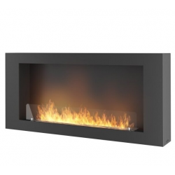 Infire Murall 1200 Bioethanol-Kamin mit Glas 3 kW Schwarz