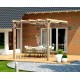 Pergola adossée en bois brut Cadiz 4x3m 12m2