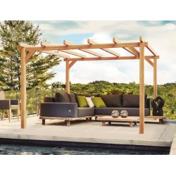 Freestanding wooden pergola Linares 400x300cm 12m2