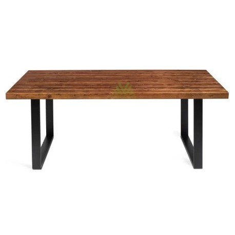 Annette Premium mesa de jantar de madeira 1.9x0.96m cor de nogueira