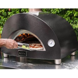 Pizza Oven Moderno 1 Alfa Forni Hybrid Antraciet Grijs