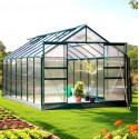 Invernadero de jardín de aluminio Habrita 10.60m2