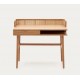 Tavolo da scrivania in legno di frassino e rattan 105 x 62 Axi VeryForma
