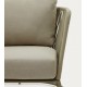 Saco outdoor armchair in rope and green steel VeryForma