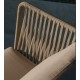 Saco outdoor armchair in rope and green steel VeryForma