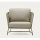 Saco outdoor armchair in rope and green steel VeryForma
