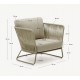 Saco outdoor armchair in rope and green steel VeryForma