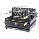 Barbecue Le Marquier Mendy acier noir avec Tournebroche 62x45