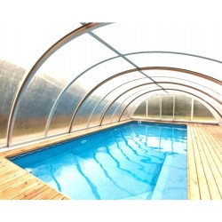 Cubierta de piscina telescópica de media altura 394x642x137 Trend3 Azuro Abrilios Cubierta de piscina telescópica de media altura 394x642x137 Trend3 Azuro Abrilios